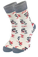 Разноцветные хлопковые носки с рисунком