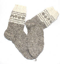 Шкарпетки з овечої вовни ручного в'язання НО1