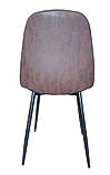 М'який стілець Нубук, коричневий до/з, фото 3