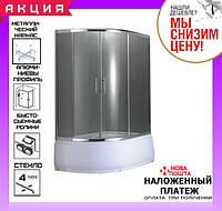 Душевая кабина 120x85 см AquaStream Simple 128 HR правая, профиль сатин, стекло матовое