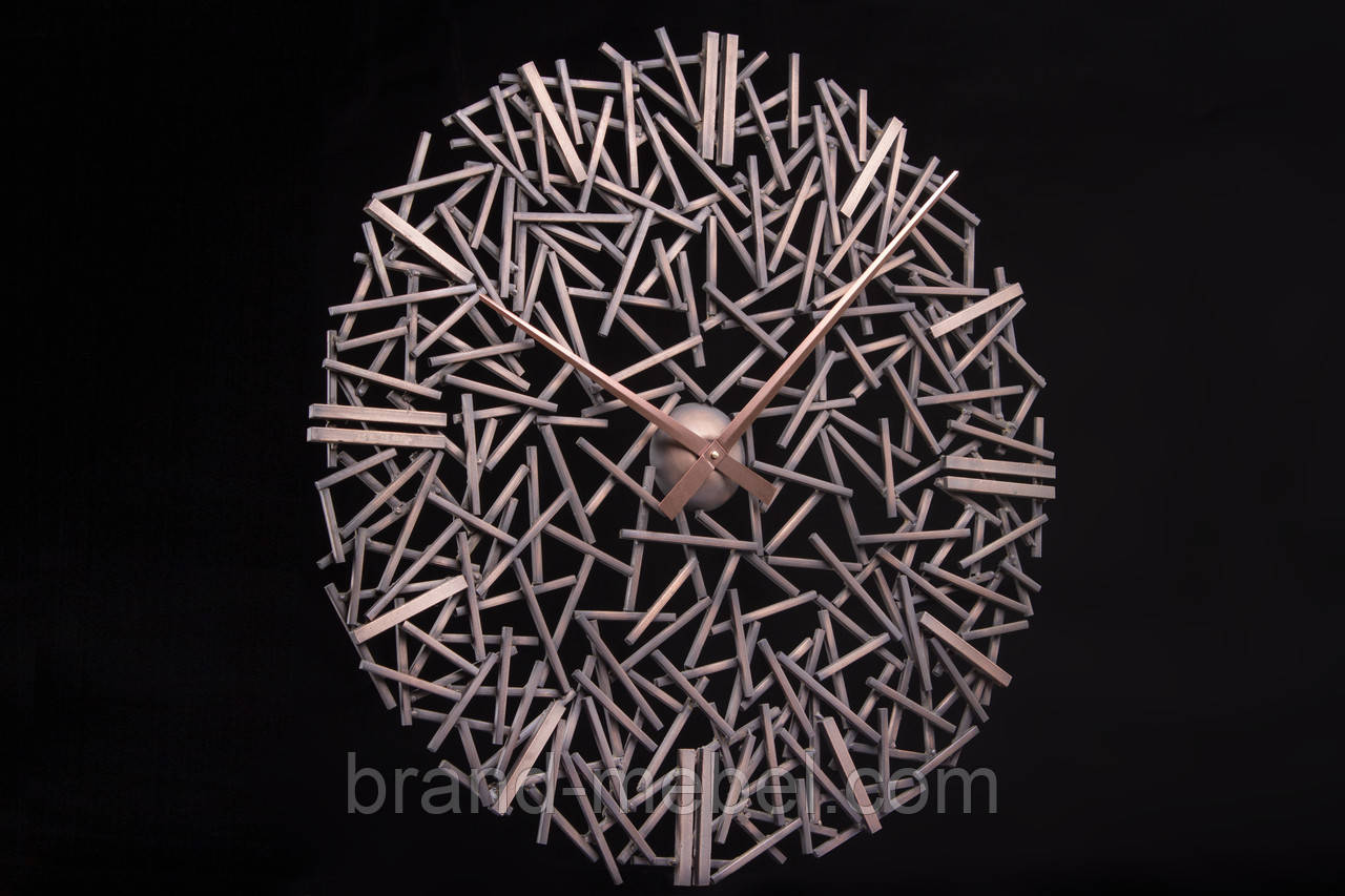 Настінний кований годинник Sticks/Ковані настінні годинники Стікс, фото 1