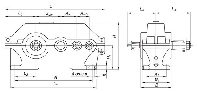 Купити редуктор циліндричний 1Ц3У-200 в Україні