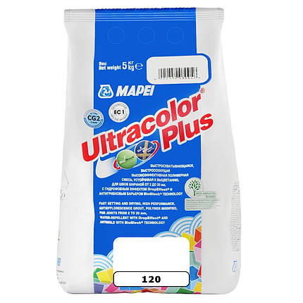 Фуга Mapei Ultracolor Plus 100 5 кг білий, фото 2