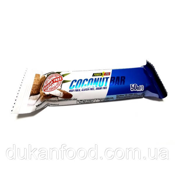 Батончик Power Pro «КОКОС» без цукру, 50 г