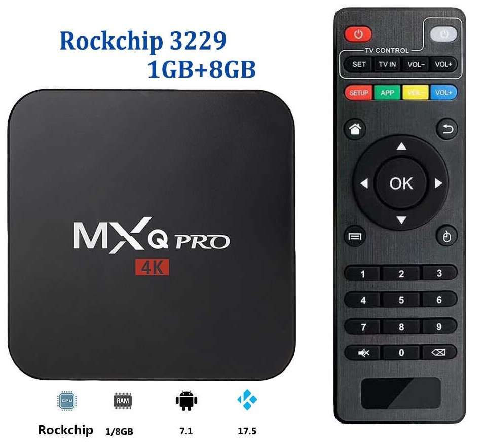 Смарт Андроїд приставка MXQ Pro 4K (RK3229, 1/8 Гб, Android 7.1.2)