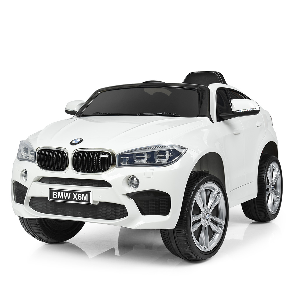 Дитячий електромобіль джип BMW X6 M, увімкнення фар окремо, led-підсвітка днища, амортизатори, фото 1