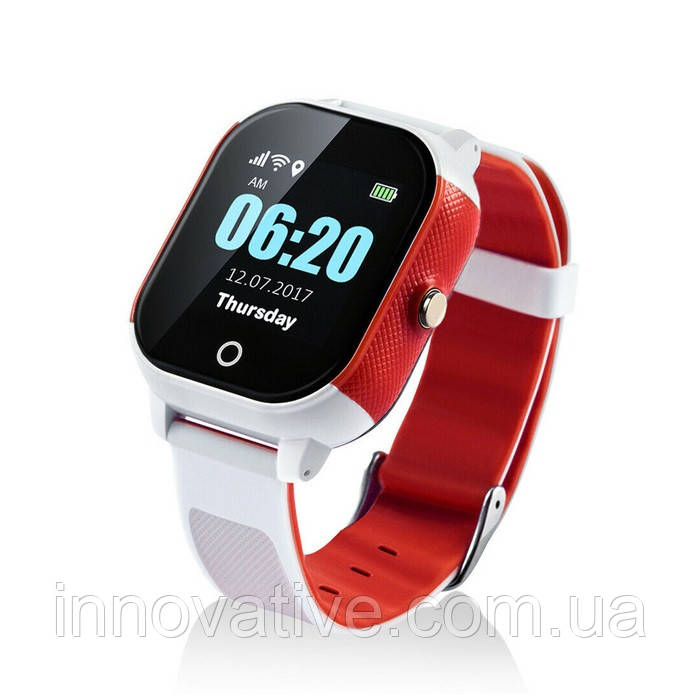Дитячий смарт-годинник Lemfo DF50 Ellipse Aqua з GPS-трекером (Біло-червоний)