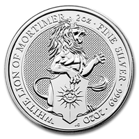 Срібна монета The White Lion of Mortimer - Білий Лев Мортімера 2 унції