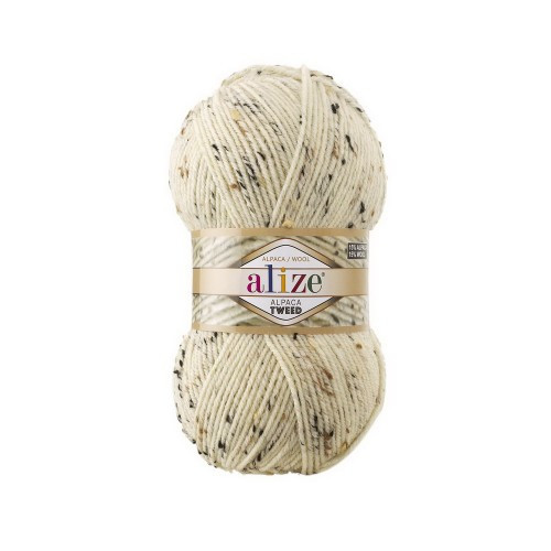 ALPACA ROYAL TWEED 01 кремовий - 15% альпака, 15% вовна, 5% віскоза, 65% акрил