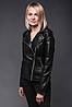 Жіноча куртка косуха з екошкіри, фото 2