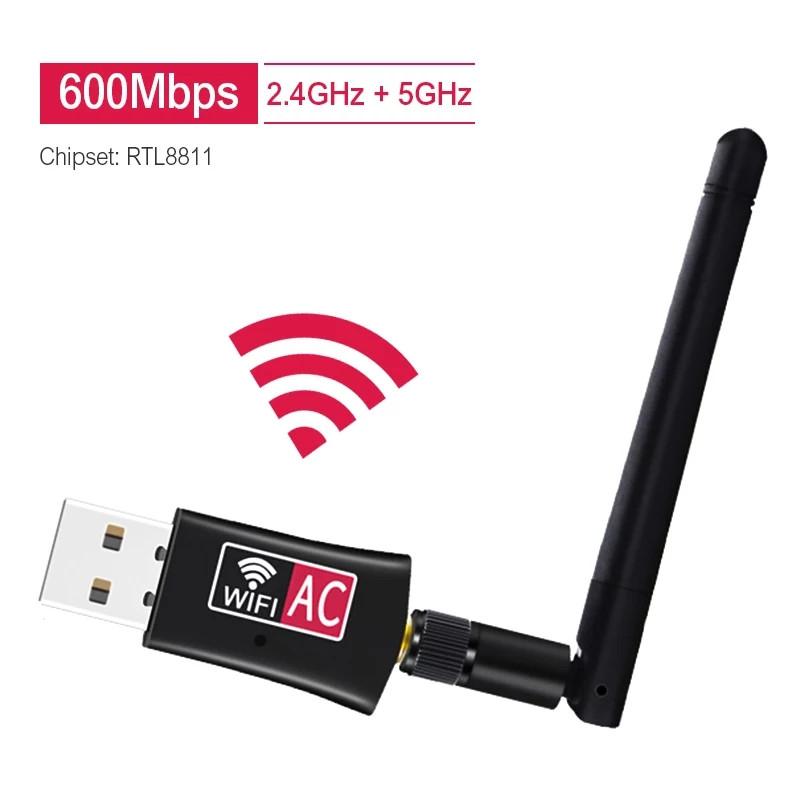 AC Wifi адаптер дводіапазонний RTL8811CU 2.4/5Ghz 600Mbps 802.11b/n/g/ac