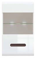 Навесной шкафчик-витрина Ацтека SFW_1W/10/6 белый/белый глянец