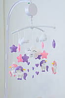 Ніжний фетровий мобіль “Єдиноріжки”