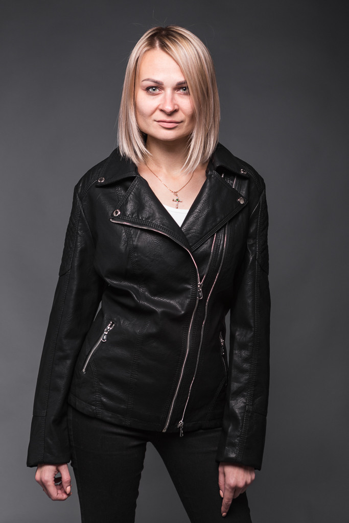 Жіноча куртка-косуха з Екошкіри Батальних розмірів L - 4XL.