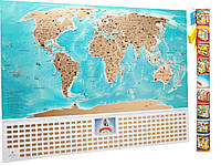 Скретч-мапа світу з прапорами My Map Flags Edition (російська мова) у тубусі