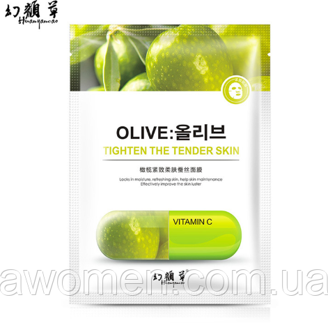 Маска тканинна для обличчя Hanhuo Vitamin З екстрактом оливки 25 g