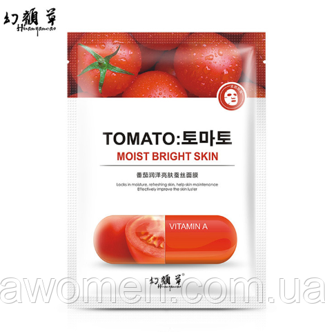 Маска тканинна для обличчя Hanhuo Vitamin А з екстрактом томатів 25 g
