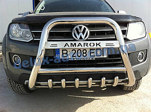 Захист переднього бампера кенгурятник високий на Volkswagen Amarok Кенгур високий хром на Фольксваген Амарок