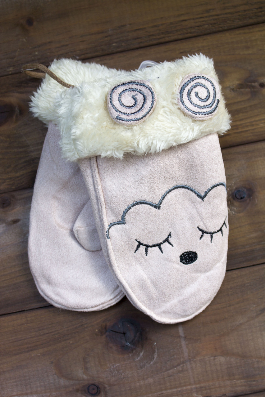 Дитячі рукавички бежеві