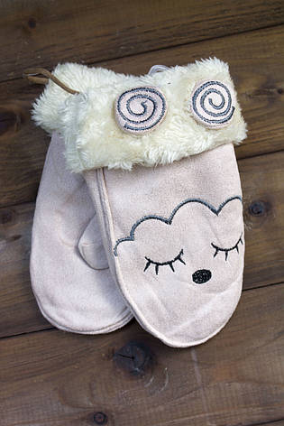 Дитячі рукавички бежеві, фото 1