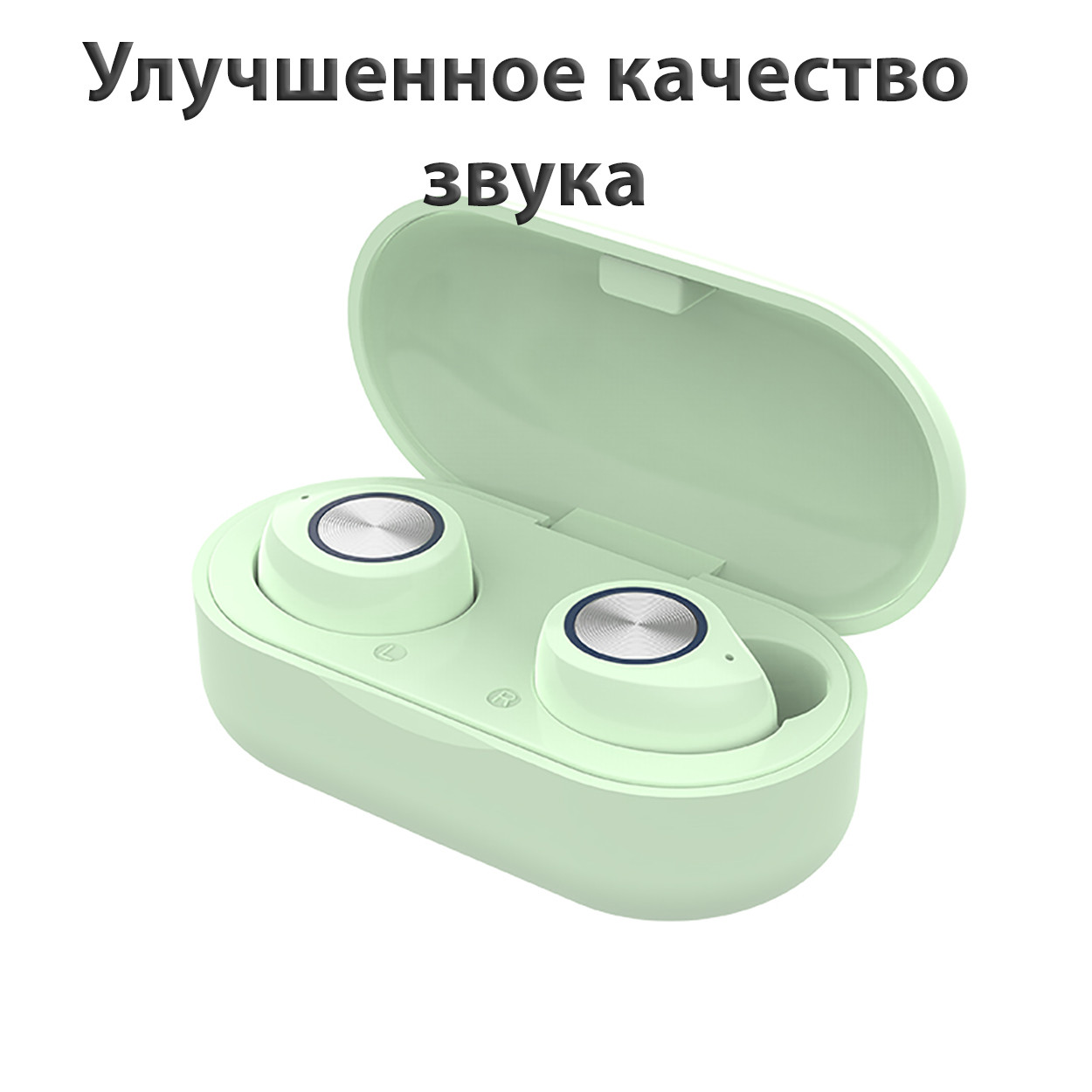 Беспроводные наушники блютуз наушники Bluetooth 5.0 Wi-pods TW60 Pro. Зеленые Гарантия 6 мес - фото 3 - id-p1044037486