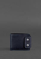 Портмоне мужское с карманом для монет "Zeus" из натуральной кожи Краст Синий