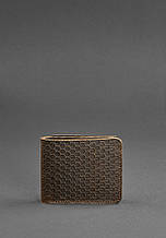 Портмоне чоловіче компактне "Карбон" із натуральної шкіри Crazy Horse