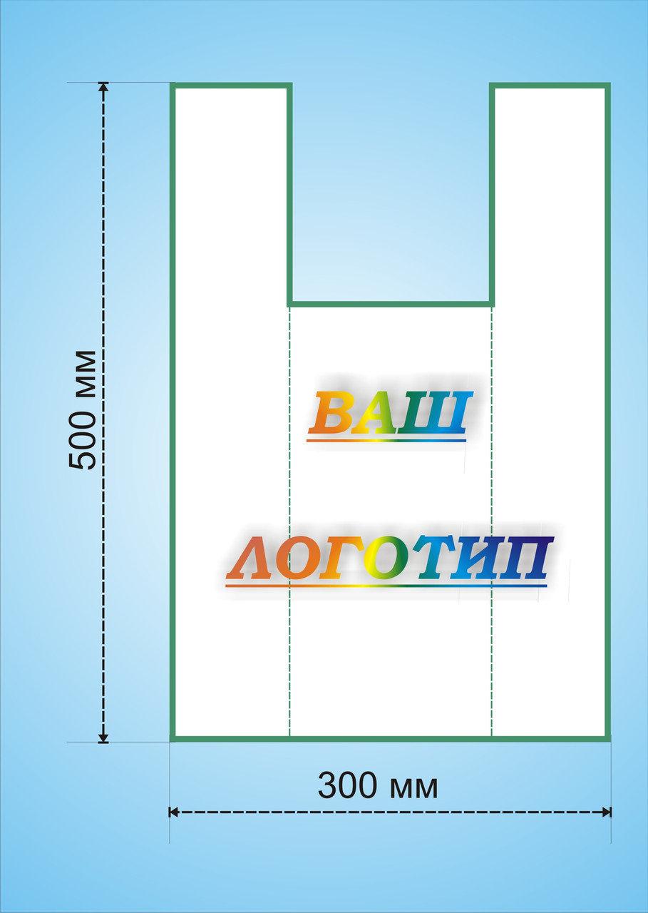 Поліетиленові пакети з Вашим логотипом, майка 30х50, Тираж 5 тис.