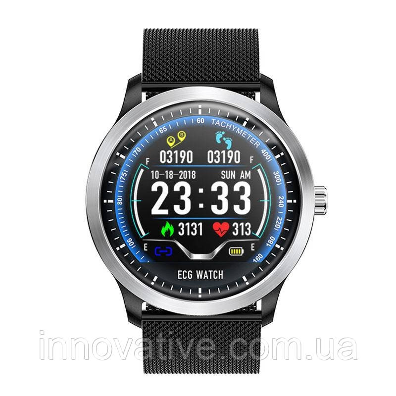Розумний годинник Blaze Watch N58 з тонометром і ЕКГ (Чорний)