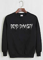 Світшот Dead Dynasty чорний з логотипом Дед Династі, унісекс (чоловіча,жіноча) Пайт Дєд Дайнасті Кофта чорна