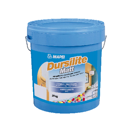 Фарба водно-дисперсійна, що миється Mapei Dursilite Matt 20 кг, фото 1