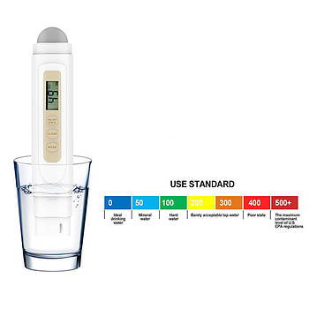 TDS-метр (солемір, аналізатор якості води) + термометр TDS-3 New (2 в 1)