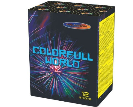 🔥+Відео! Салют феєрверк COLORFULL WORLD Барвистий світ GW 218-93 (12 пострілів, калібр 20 мм)