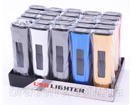 Запальничка USB засувка Lighter HL78 спіраль і USB вхід, фото 3