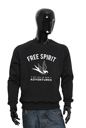 Світшот стильний чоловічий із принтом "Free spirit", фото 2