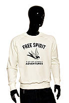 Світшот стильний чоловічий із принтом "Free spirit", фото 2