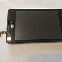 Оригинал б.у. сенсор с дисплеем в рамке для LG E440 Optimus L4