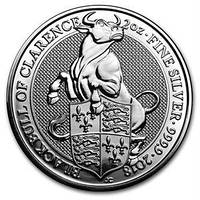 Срібна монета The Black Bull of Clarence - Чорний Бик Кларенса 2 унції