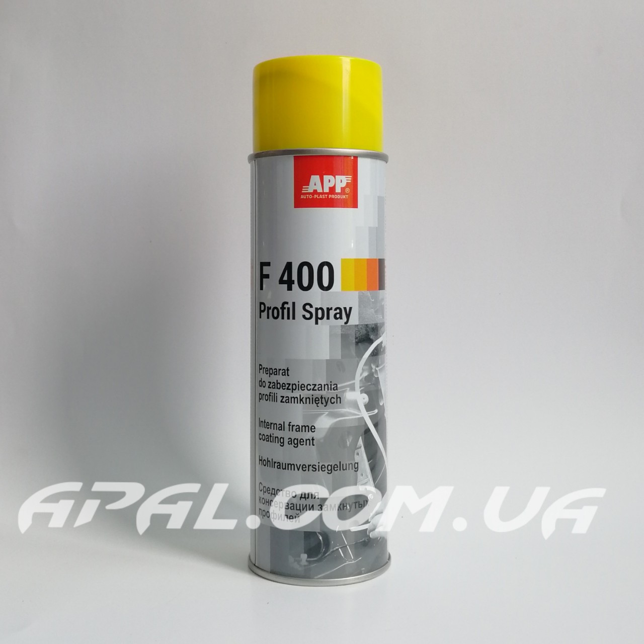 APP F400 PROFIL Spray Засіб для консервації замкнутих профілів, янтарне, 500 мл