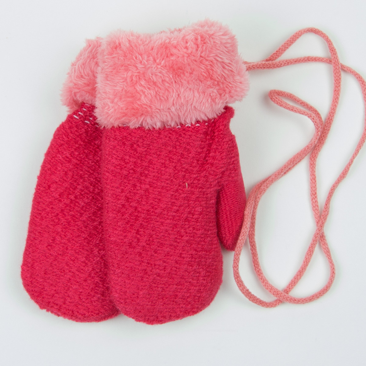 Дитячі рукавиці з хутряною підкладкою на 4-7 років - 19-7-69 - Кораловий