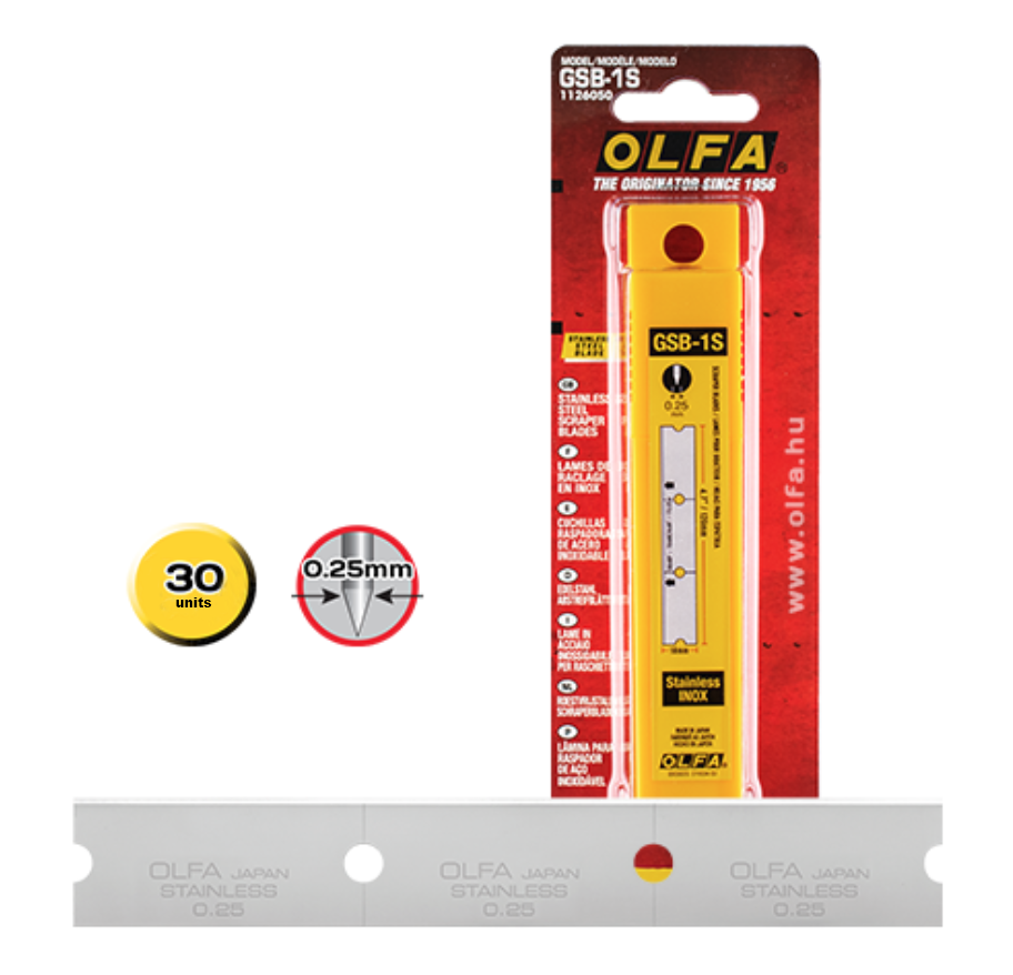 Леза для скребка OLFA GSB-1S 25 мм (30 шт.)