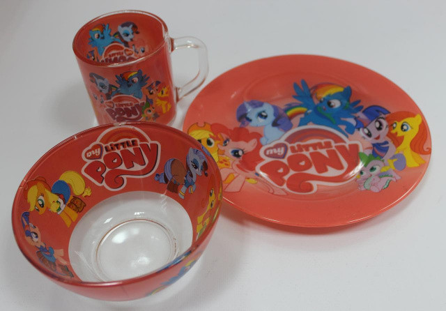 Набір Дитячого Посуду Поні, My Little Pony 3 предмета