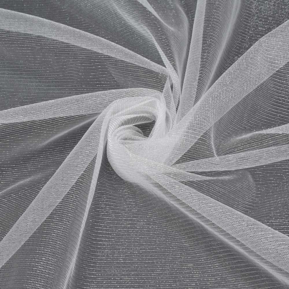 Сітка трикотажна з мікрометанітью прозора біла, ш.155