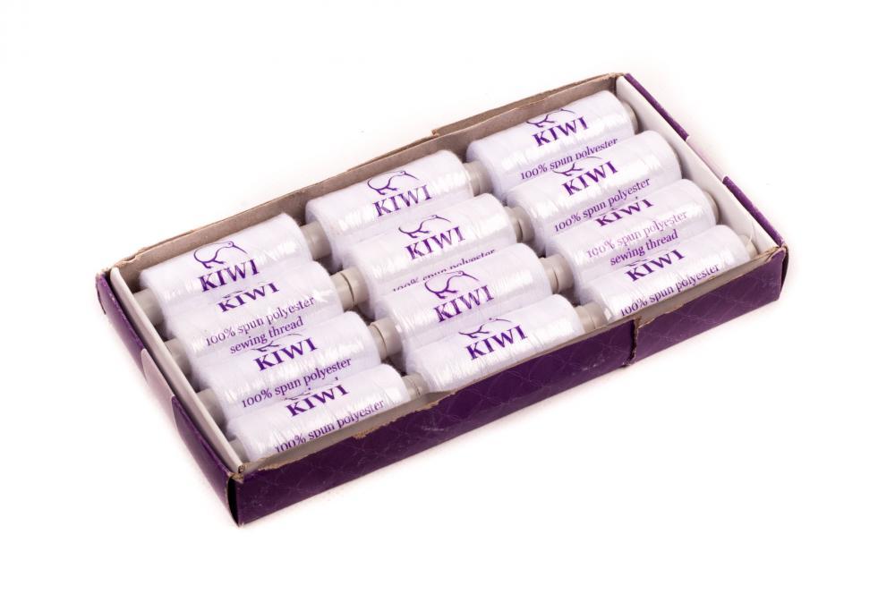 Нитки швейні "Kiwi" №40 (12 котушок / білі)