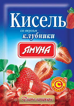 Кисіль зі смаком полуниці (натуральний смак) 65гр.Ямуна (Я00055)