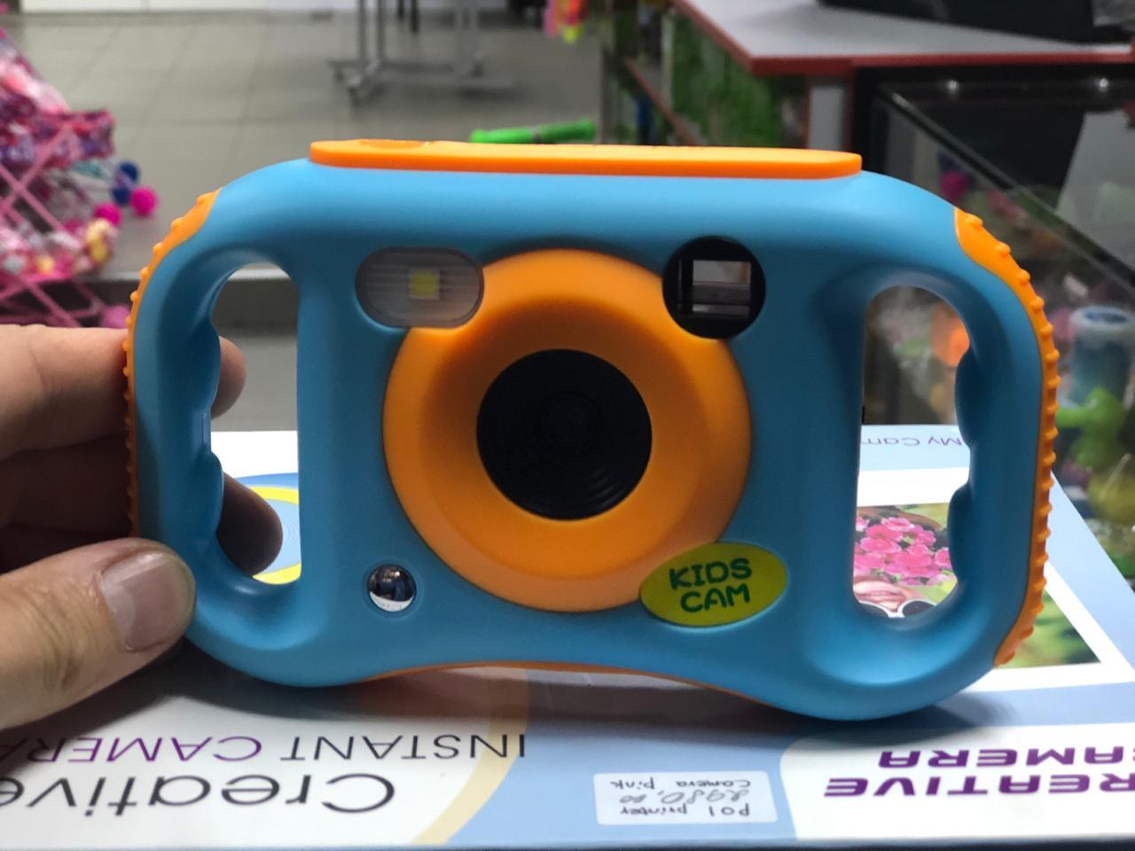 Детский цифровой фотоаппарат Kids creative camera c Wi Fi Синий с оранжевым Kids Camera - фото 2 - id-p1044341951