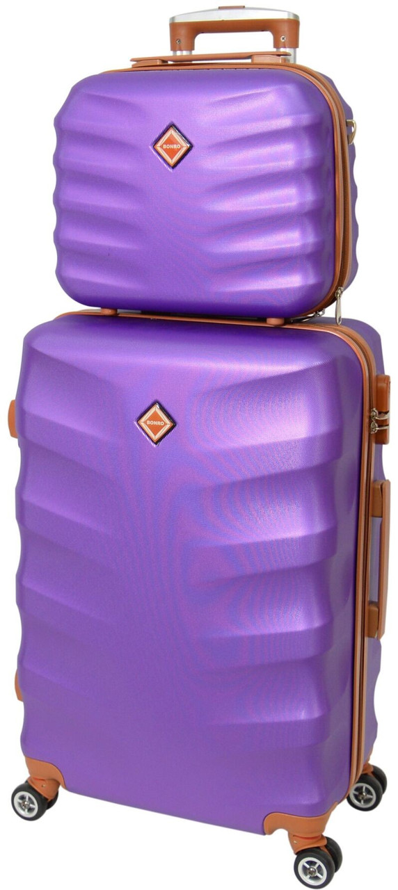 Комплект валізу і кейс Bonro Next (невеликий). Колір фіолетовий.