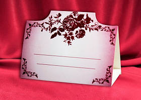 Банкетна картка на весілля "Алая троянда"