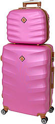 Комплект валізу і кейс Bonro Next (невеликий). Колір рожевий.