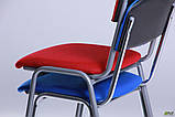 Офісний стілець Майстер AMF чорний каркас-ніжки м'яке червоне сидіння, фото 7